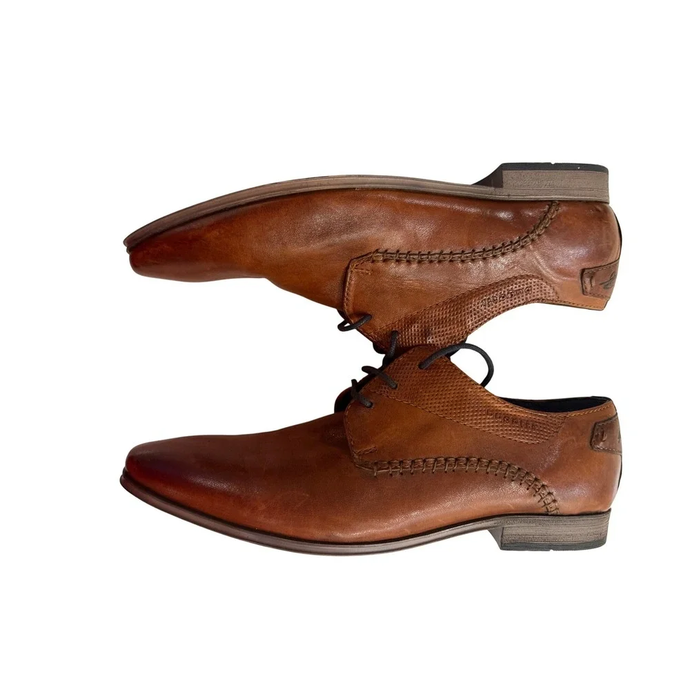 Bugatti Brown Leather Lace Up Dress Shoes Men Size‎ 43 EU 10 US Casual Formal